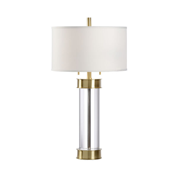 Bolton Clear and Antique Brass Table Lamp, image 1