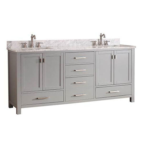 Modero Chilled Gray 72-Inch Double Vanity Only, image 1
