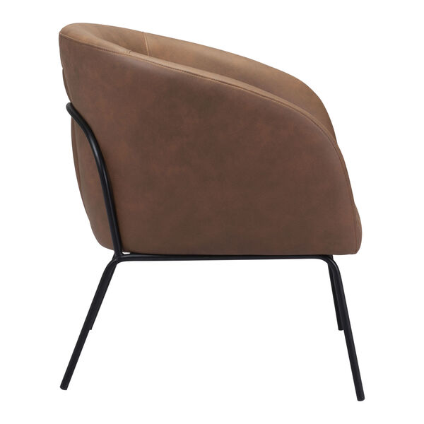 Quinten Vintage Brown and Gold Accent Chair, image 3