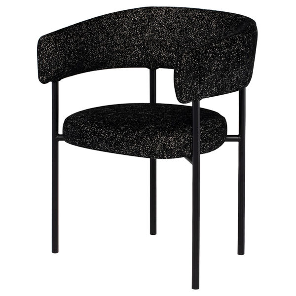 Cassia Matte Black Dining Chair, image 1