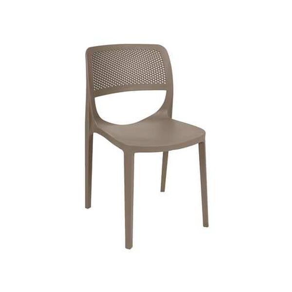 Mila Cappuccino Outdoor Stackable Side Chair, Set of Four, image 2