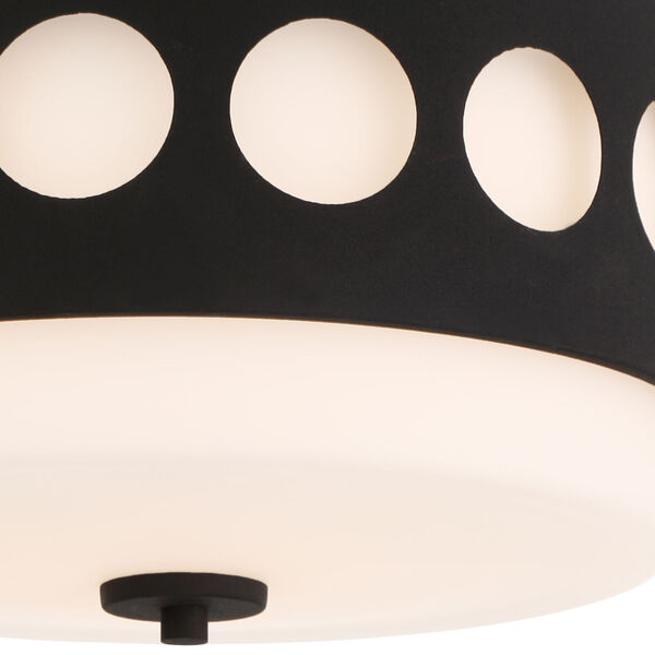 Kirby Black Forged Two-Light Flush Mount, image 3