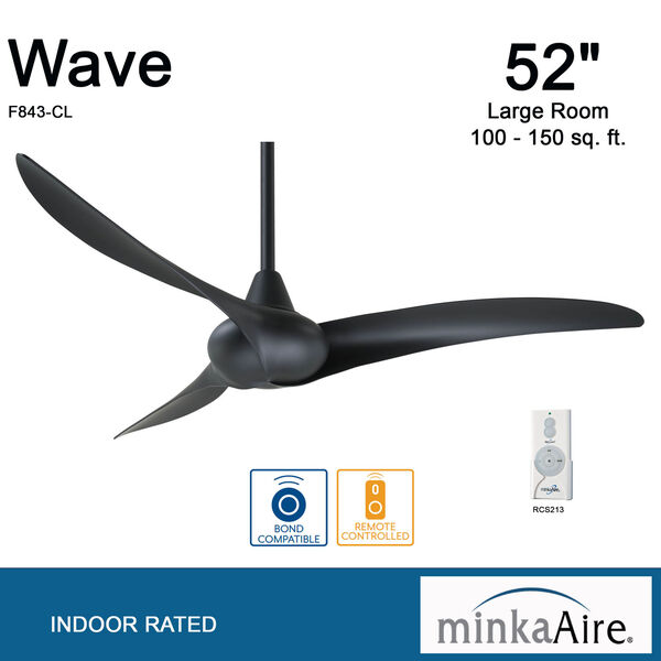 Wave Coal 52-Inch Ceiling Fan, image 5