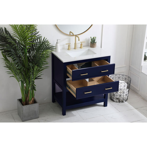 Sinclaire Blue 30-Inch Vanity Sink Set, image 4