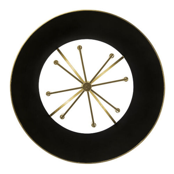 Coco Matte Black and French Gold Eight-Light Pendant, image 4