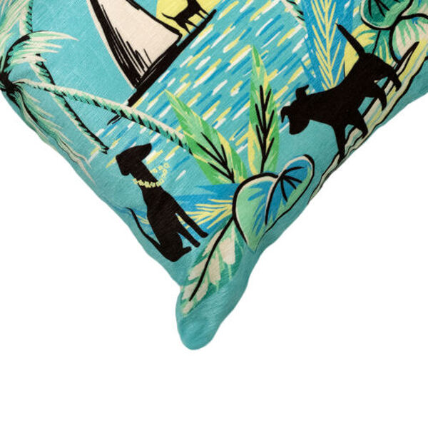 Illusions Sunrise Liora Manne Aloha Dogs Indoor-Outdoor Pillow, image 3