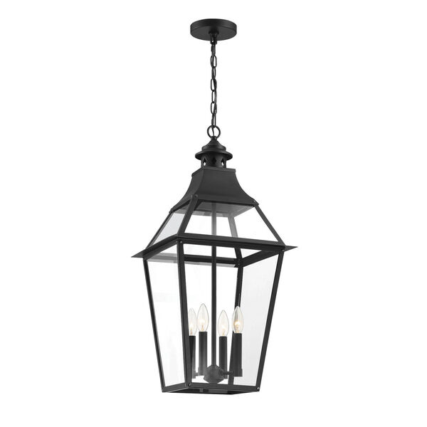 Jackson Black and Gold Highlighted Four-Light Outdoor Pendant, image 4