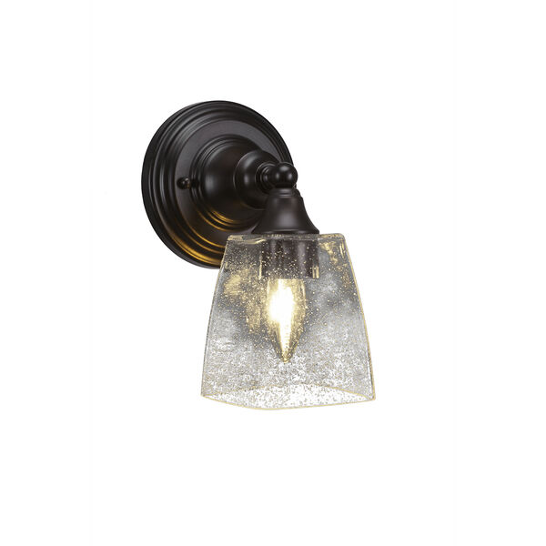 Any Espresso Nine-Inch One-Light Wall Sconce with Clear Bubble Glass, image 1