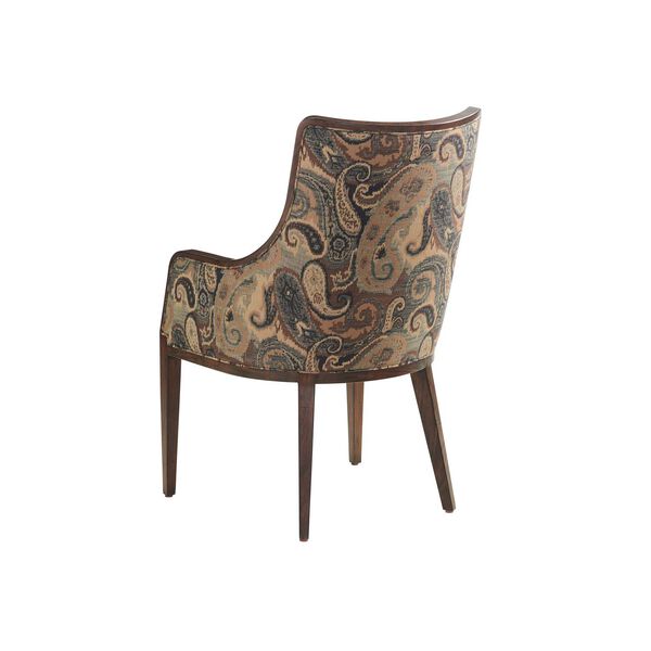 Silverado Walnut Cream Upholstered Arm Chair, image 2