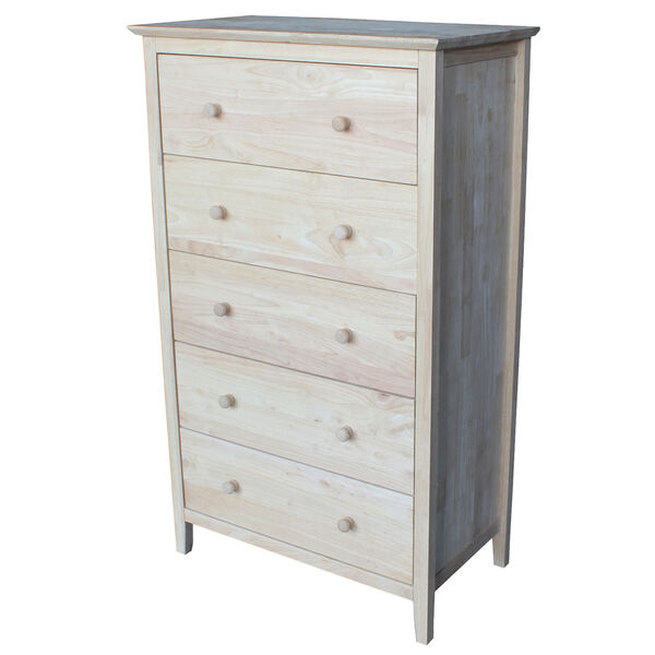 Unfinished Chest with 5 Drawers, image 1