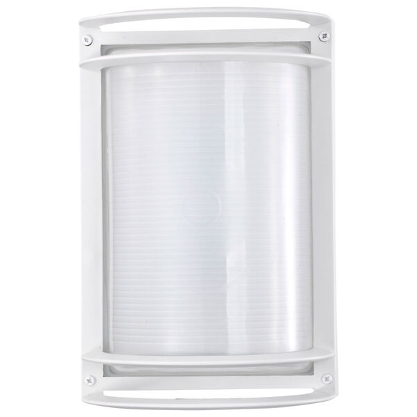 White LED Rectangular Bulk Head Outdoor Wall Mount with Glass, image 3
