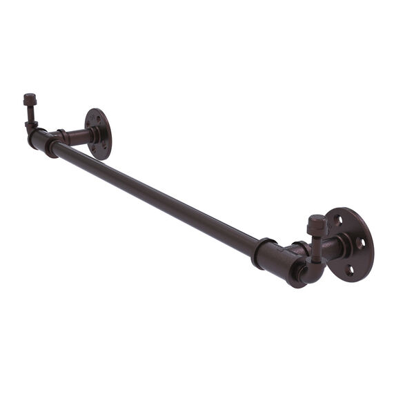 Pipeline Antique Bronze 36-Inch Towel Bar with Integrated Hooks, image 1
