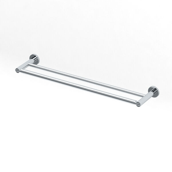 Channel Chrome 24 Inch Double Towel Bar, image 1