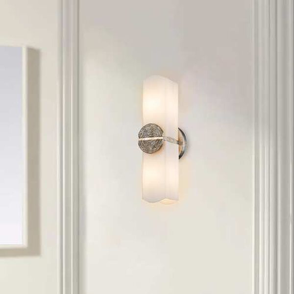 Elan Silver Leaf Two-Light Wall Sconce, image 2