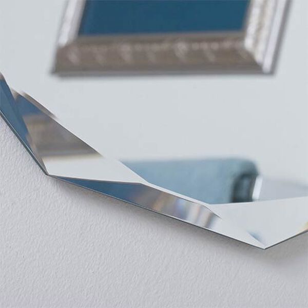 Diamond Shaped Frameless Wall Mirror, image 2