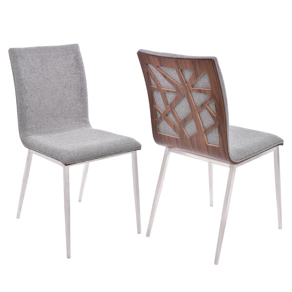 Crystal Gray with Walnut Dining Chair, Set of Two, image 1