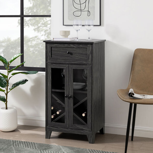 Wiley Graphite One-Drawer Two-Door Bar Storage, image 4