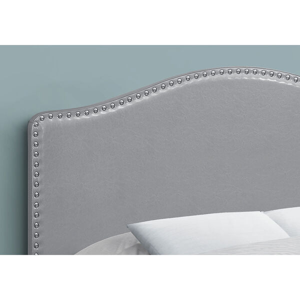 Gray and Black Leather-Look Headboard, image 3