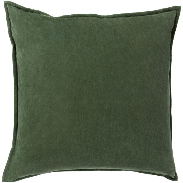 Cotton Velvet Green 18-Inch Pillow Cover, image 1