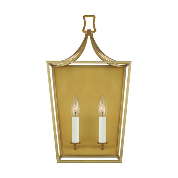 Southold Burnished Brass 10-Inch Two-Light Wall Sconce, image 1
