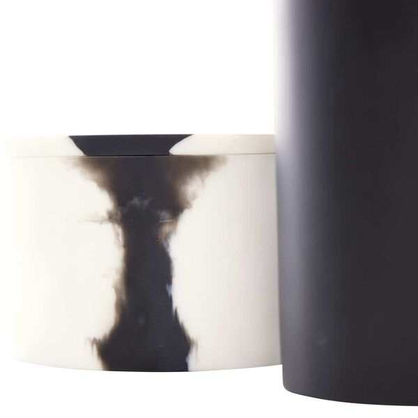Hollie Black and White Resin Containers, Set of Two, image 3