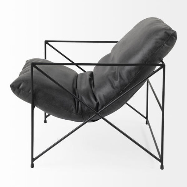 Leonidas Black Accent Chair, image 3