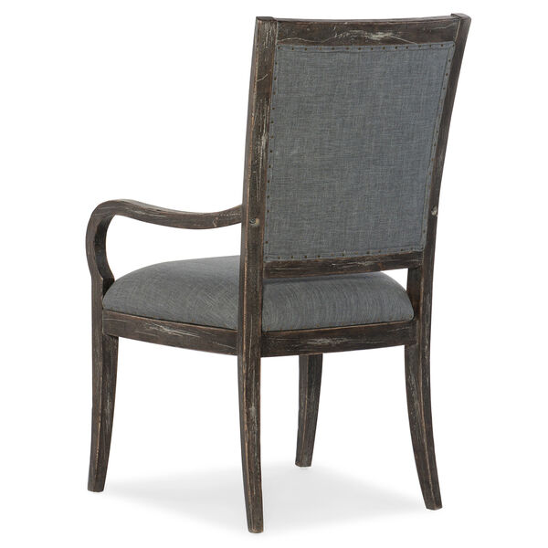 Beaumont Dark Wood Upholstered Arm Chair, image 2