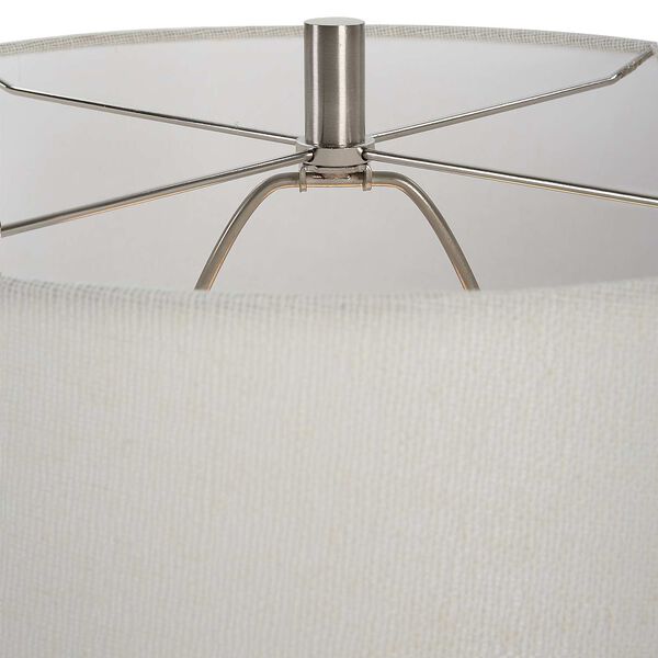 Opal White Brushed Nickel One-Light Table Lamp, image 6