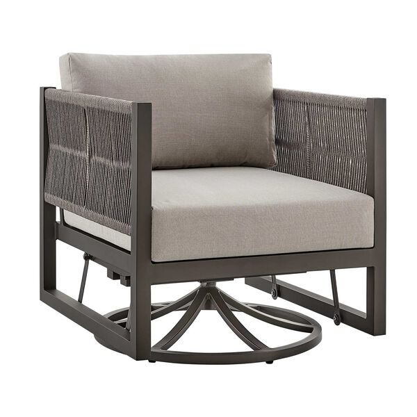 Cuffay Brown Outdoor Swivel Chair, image 2
