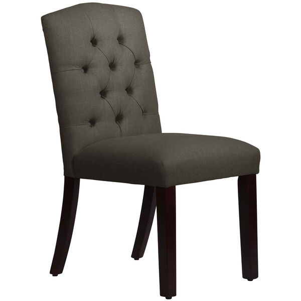 Linen Cindersmoke 39-Inch Tufted Arched Dining Chair, image 1