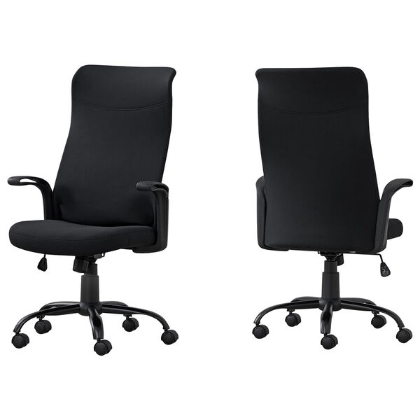 Black 24-Inch Fabric Office Chair, image 1
