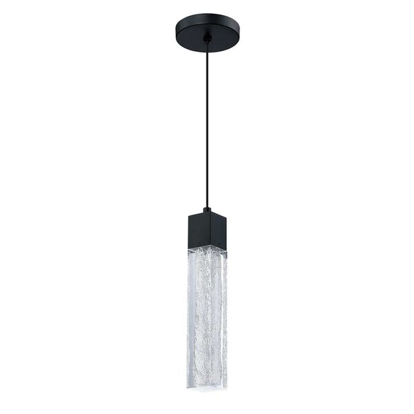 Ice Age Black Clear Five-Inch LED Pendant, image 1