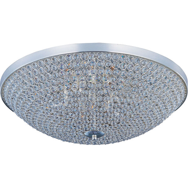 Glimmer Plated Silver Six-Light Flush Mount, image 1