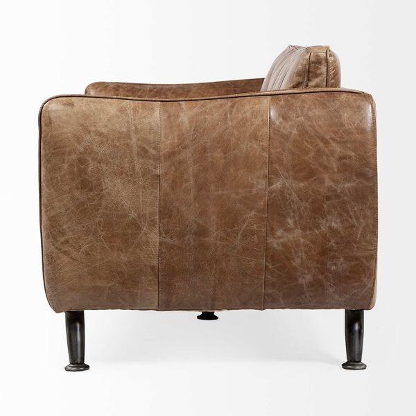 Cobain I Brown Leather Two Seater Sofa, image 4
