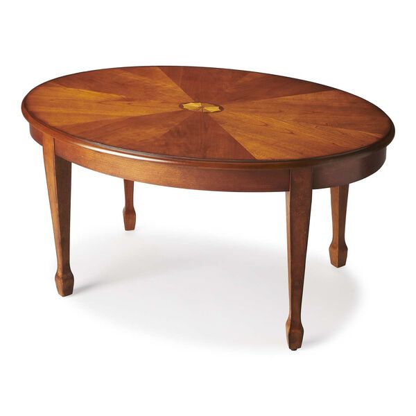 Clayton Olive Ash Oval Coffee Table, image 1