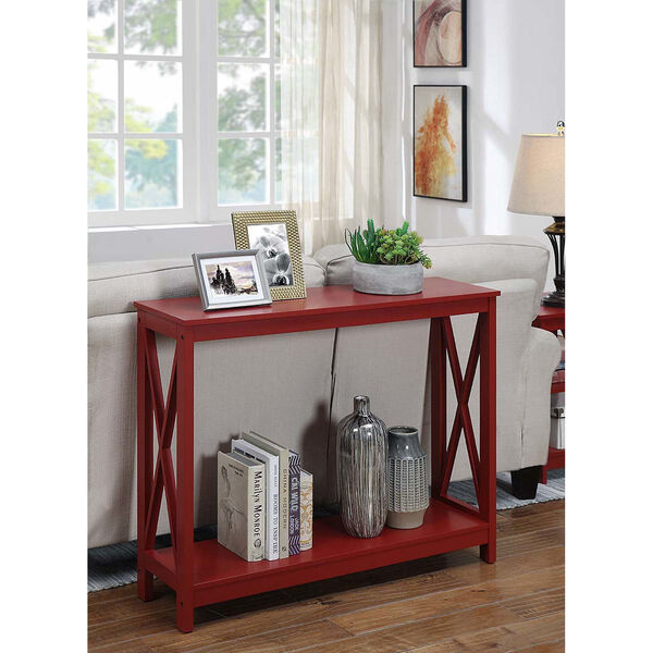Oxford Cranberry Red 12-Inch Console Table, image 1