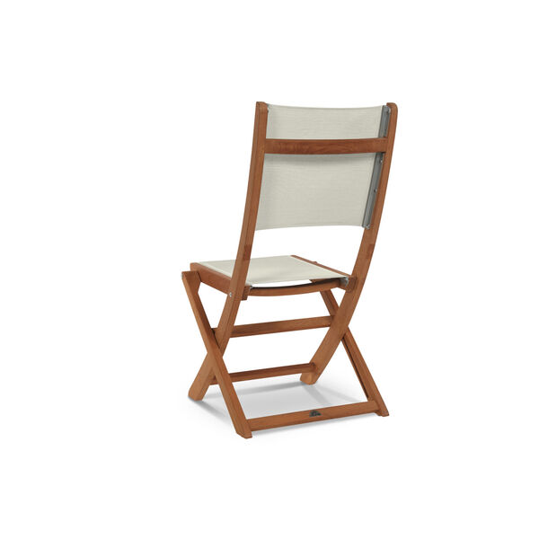 Stella White Teak Outdoor Folding Chair, image 2