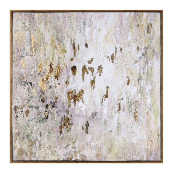 Golden Raindrops Modern Abstract Wall Art, image 1