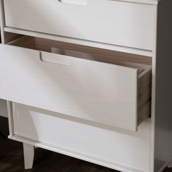 Sloane White Groove Handle Wood Dresser, image 2