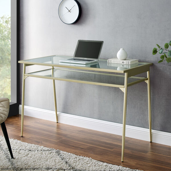 Rayna Gold Two Tier Desk, image 1