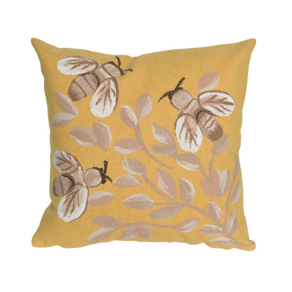 Visions III Honey 20-Inch Bees Outdoor Pillow, image 2