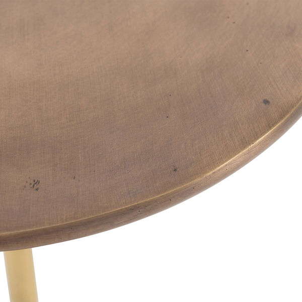 Fitz Antique Brass Accent Table, image 4