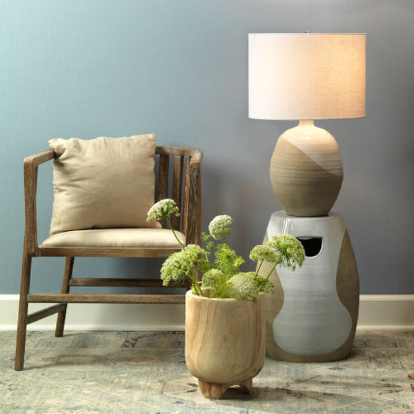 Hillside White Natural Ceramic One-Light Table Lamp, image 2