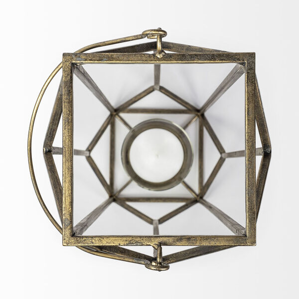 Ivy Gold 36-Inch Geometric Cage Candle Holder, image 4