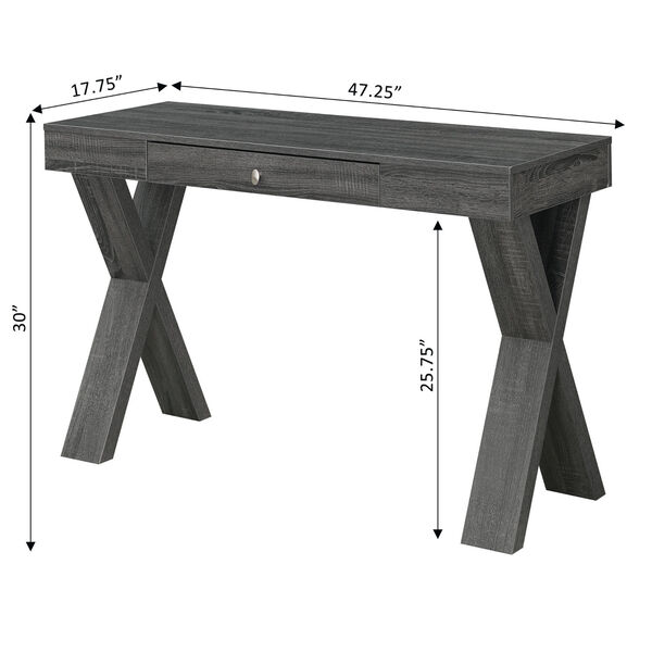 Newport Weathered Gray One-Drawer Desk, image 6