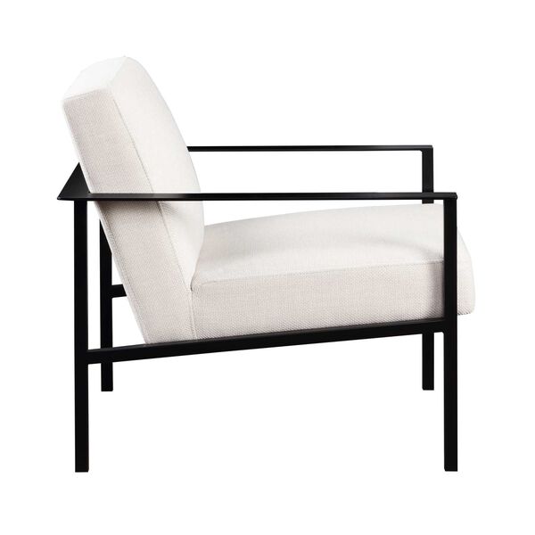 Milano Oatmeal and Matte Black Accent Chair, image 2