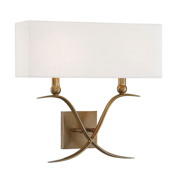 Linden Warm Brass Two-Light Wall Sconce, image 3