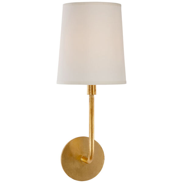 Go Lightly Sconce in Gilded with Silk Shade by Barbara Barry, image 1