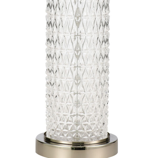 Chaufer Polished Nickel and Clear One-Light Table Lamp, image 4