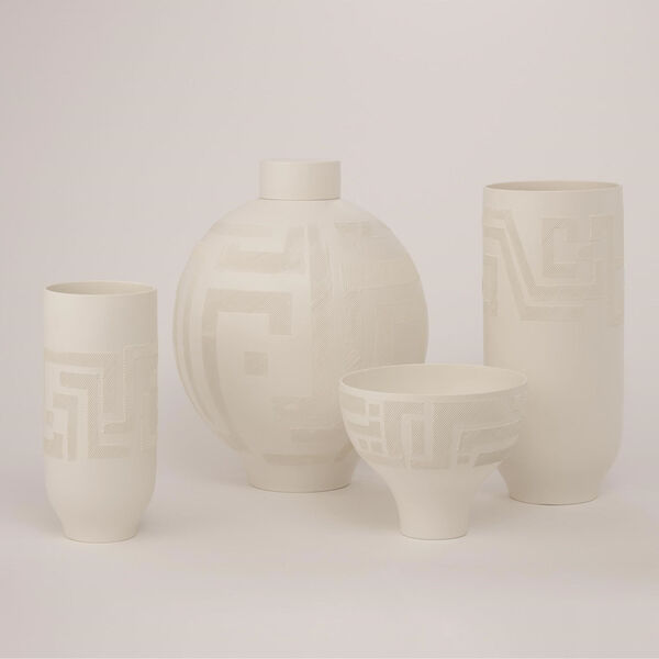 Studio A Home Matte White Large Chaco Vase, image 4
